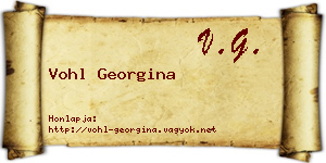 Vohl Georgina névjegykártya